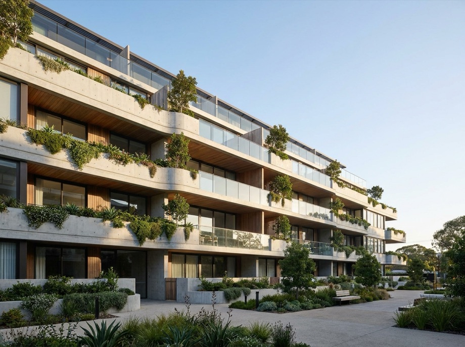 Modern residential apartment building