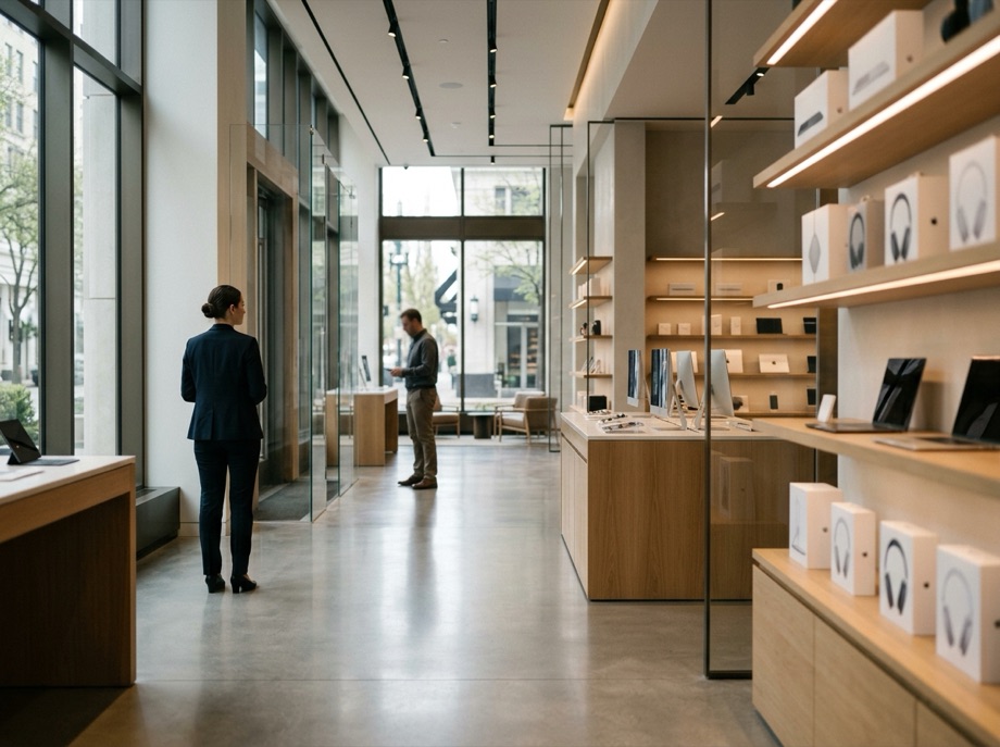 Modern minimalist retail store